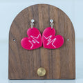 Heartbeat Dangles - handmade polymer clay earrings