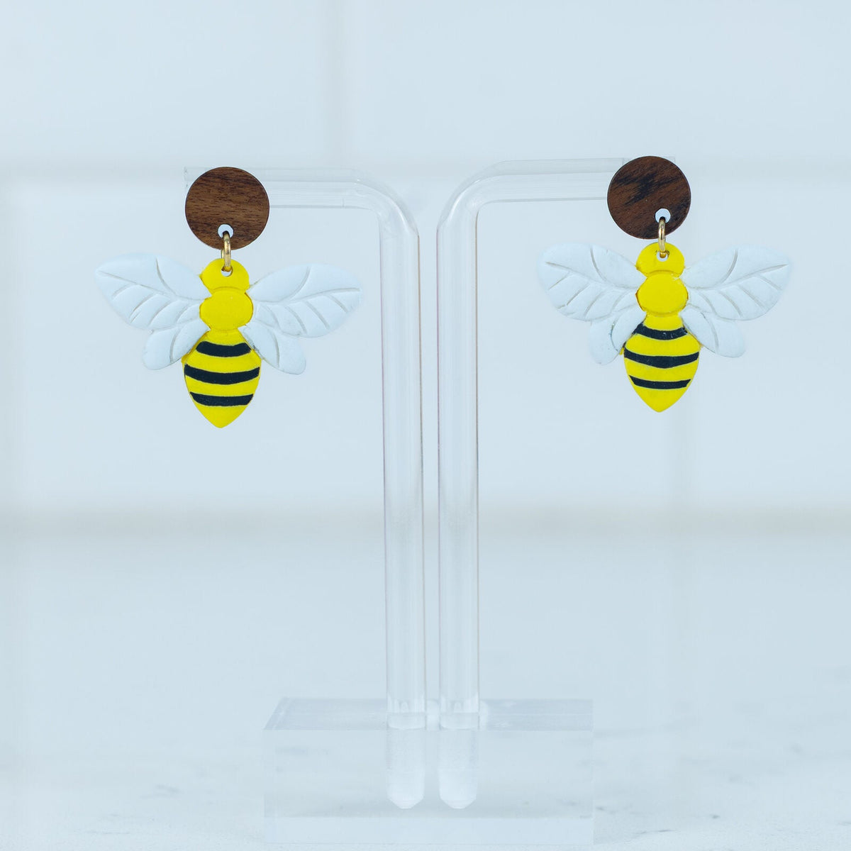 Honeybee Dangles - handmade polymer clay earrings