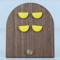 Lemon Slice Studs - handmade polymer clay earrings