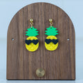 Pineapple Sunglasses Dangles - handmade polymer clay earrings