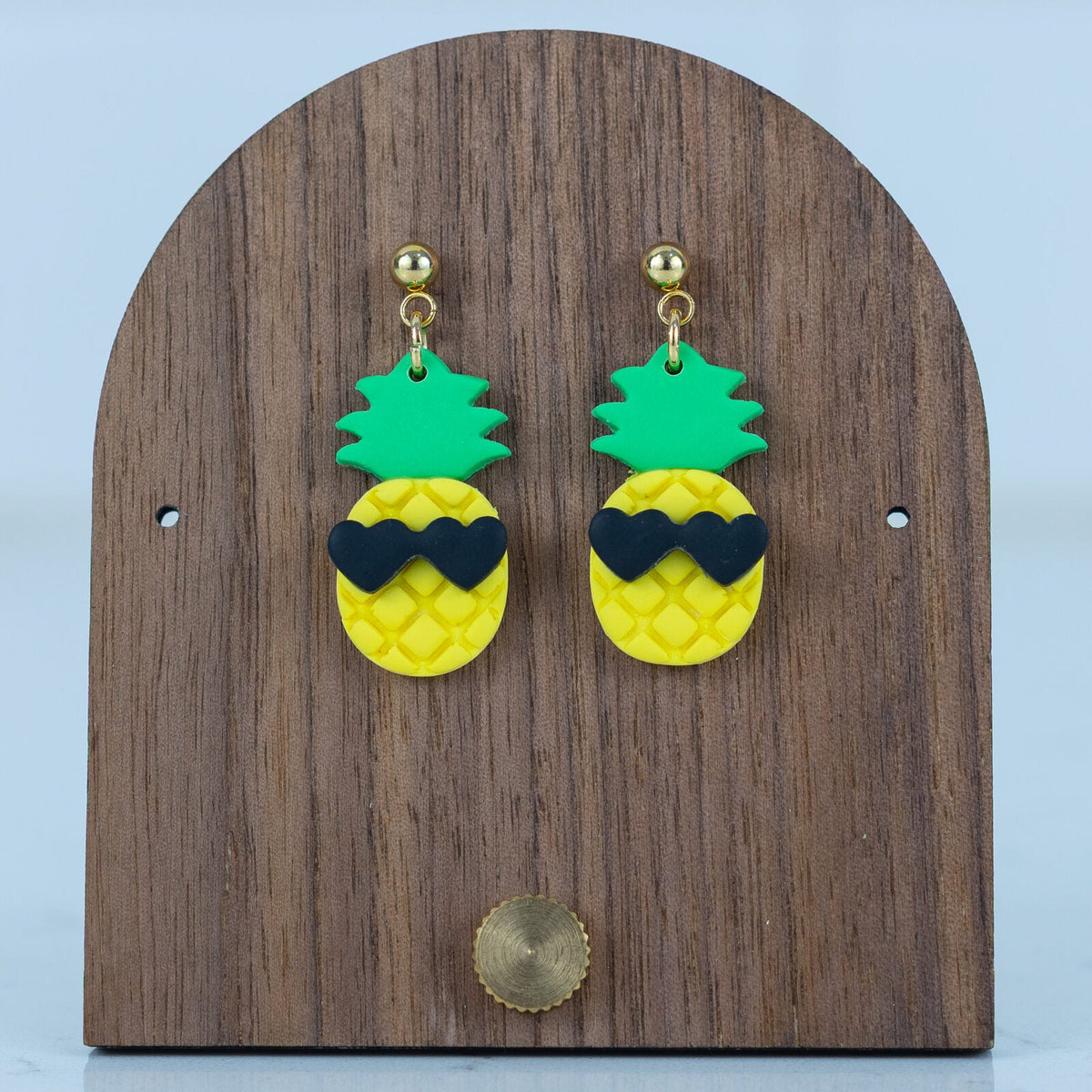 Pineapple Sunglasses Dangles - handmade polymer clay earrings