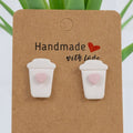 Coffee Cup Heart Studs