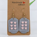 Heart Cookie Cutter Dangles - Pink