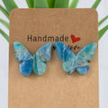 Ocean Marble Butterfly Studs