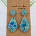 Ocean Marble Diamond Dangles