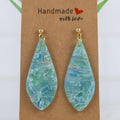 Ocean Marble Leaf Dangles