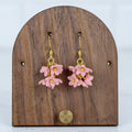 Pink Flower Cluster Dangles