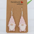 Pink Gnome Dangles - handmade polymer clay earrings