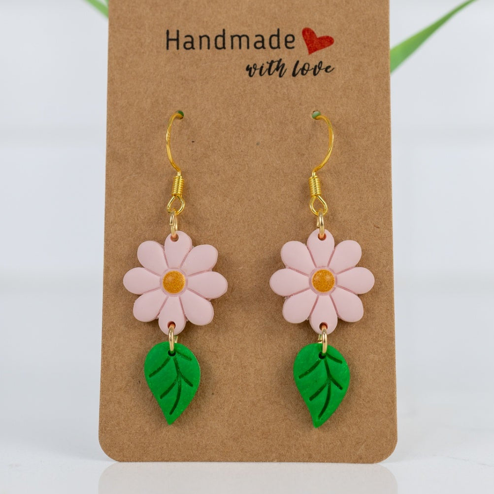 Spring Bloom Dangles - handmade polymer clay earrings