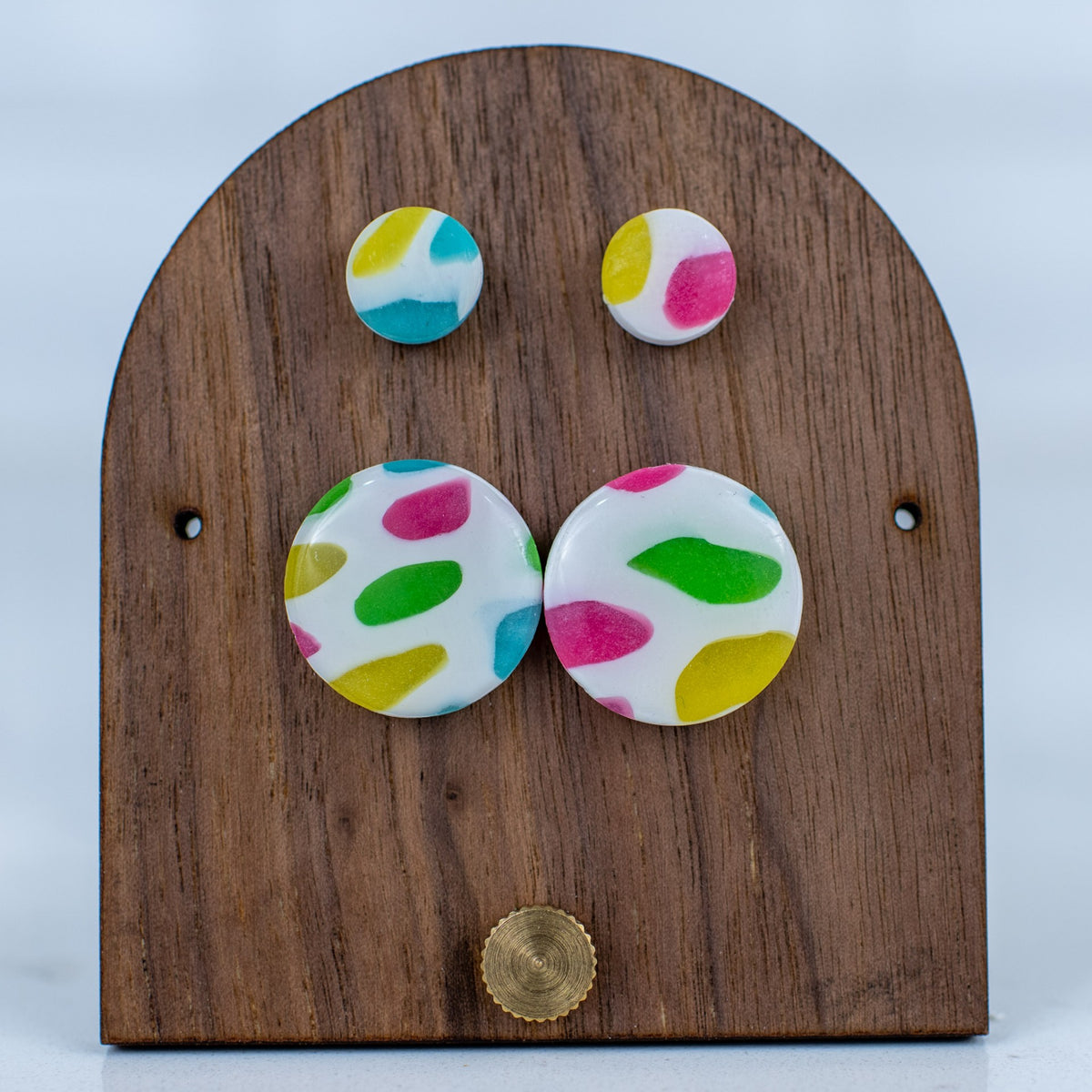 Stained Glass Circle Studs