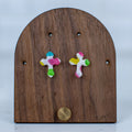 Stained Glass Cross Studs