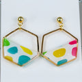 Stained Glass Hexagon Dangles