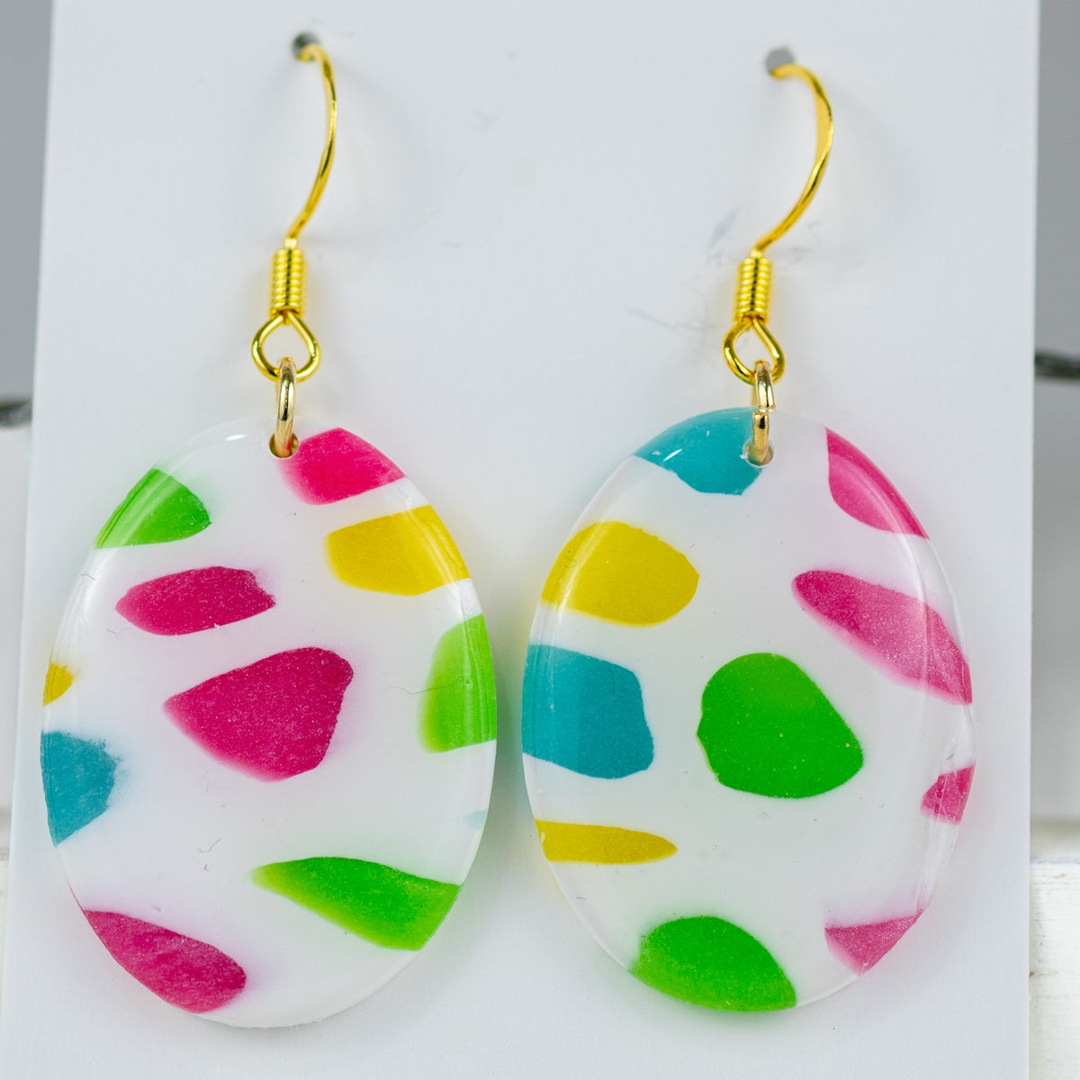 Stained Glass Oval Dangles