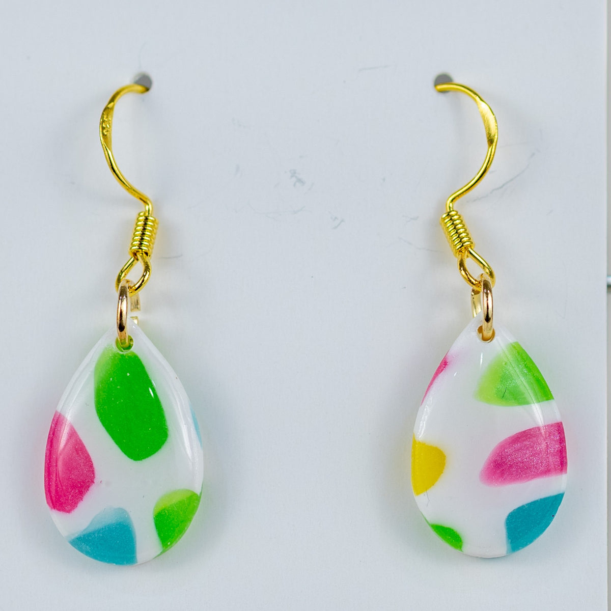 Stained Glass Small Teardrop Dangles