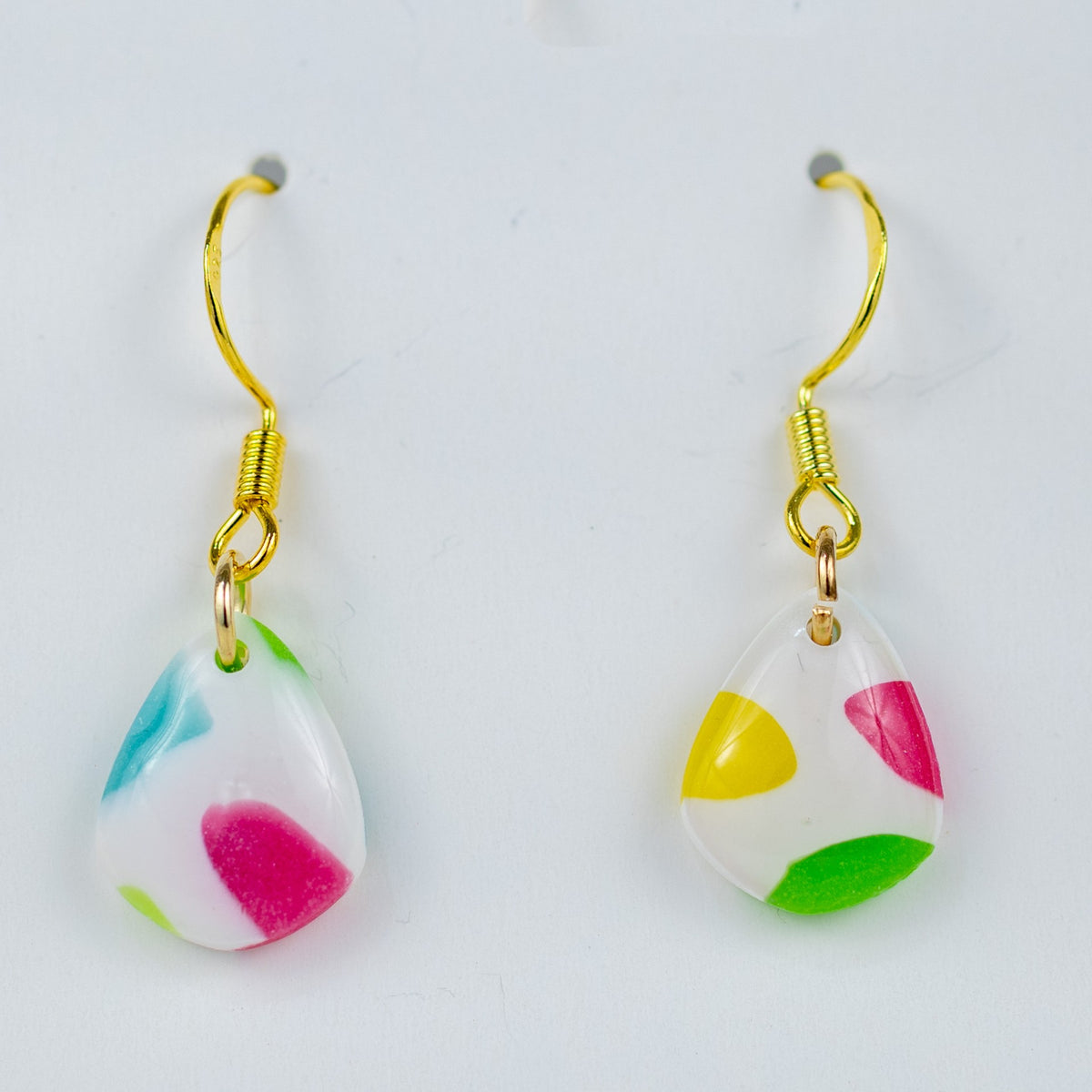 Stained Glass Small Teardrop Hooks